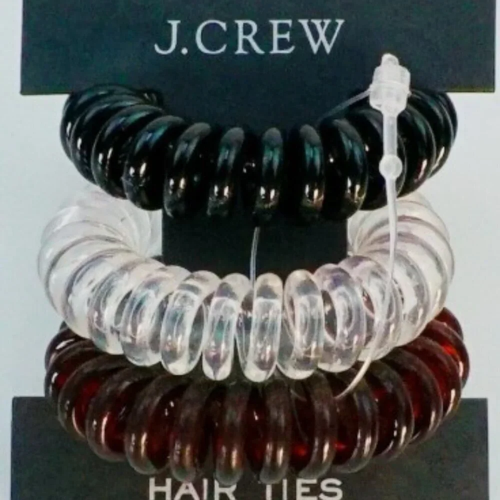 J. Crew Black Satin Hair Bow and Leopard Headband Set